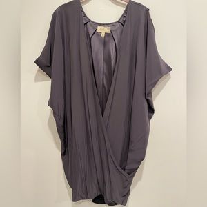 EUC Elizabeth and James Charcoal 100% Silk Tunic Minidress